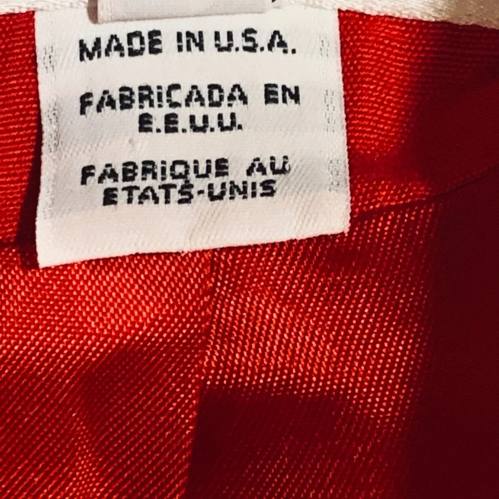 VTG Made In US25 Rena Rowan Blazer Jacket Red Button Front Pockets Career Size 4
